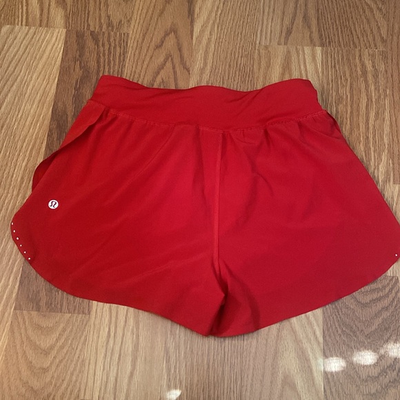 lululemon athletica Pants - Women's Red Athletic Shorts lululemon 4 lined fast and free reflective